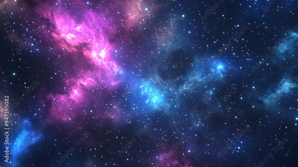 3D cartoon depiction of a stellar nebula cosmic dust gas clusters and constellations in deep space 3D cartoon depiction of a stellar nebula cosmic dust gas clusters and constellations in deep space
