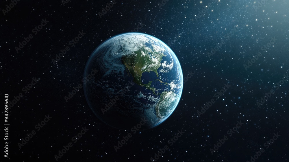 Planet in the universe depicted in 3D cartoon rendering Planet in the universe depicted in 3D cartoon rendering
