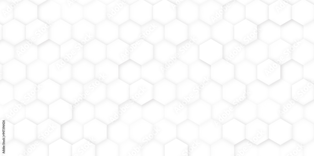 3D Rendered Hexagonal Structure White Abstract Background. Three Dimensional Hexagon Blocks Nano image. 3D Rendered Hexagonal Structure White Abstract Background. Three Dimensional Hexagon Blocks Nano image.