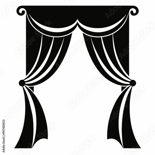 Curtains Black silhouette