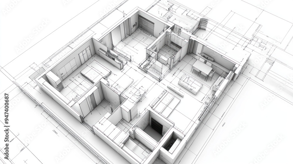 Architectural Blueprint of a Modern Home Architectural Blueprint of a Modern Home