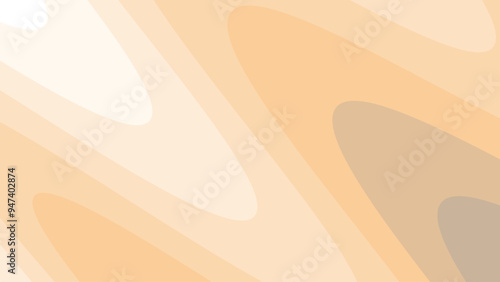 Orange wave paper cut abstract background for backdrop or presentation