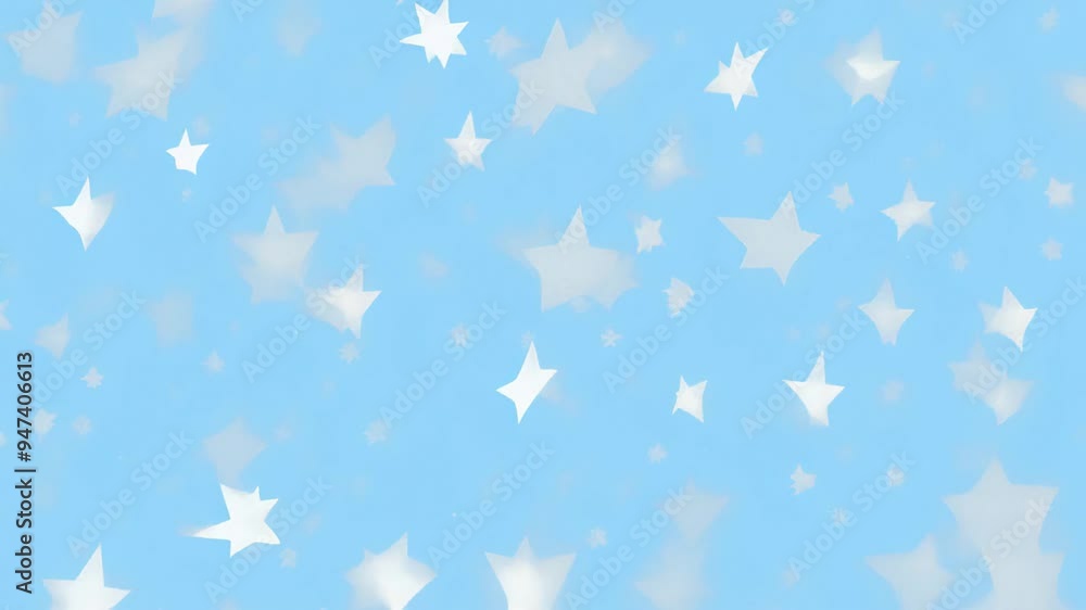 Beautiful starry background animation with soft white stars drifting across a blue sky backdrop Beautiful starry background animation with soft white stars drifting across a blue sky backdrop