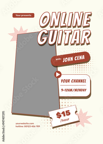 Online Guitar Class Flyer