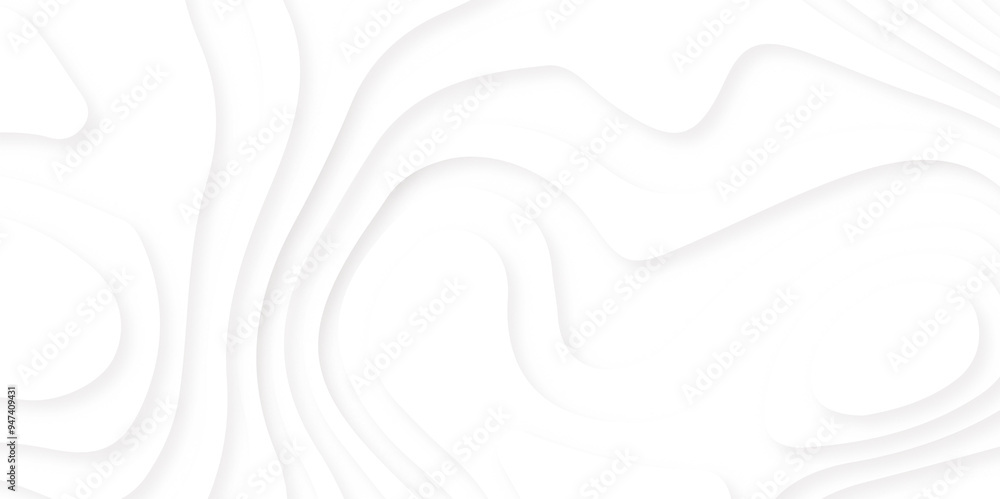 Wave paper cut. Map line of topography. Map mockup, gray and white wave. Abstract paper cut. Wave paper cut. Map line of topography. Map mockup, gray and white wave. Abstract paper cut.