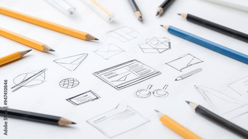 Innovative Concept Development: Professional Sketching Website Layout Ideas Fusion - Traditional to Digital, Ultra Sharp Detail in 32K Resolution, Generate Ai Innovative Concept Development: Professional Sketching Website Layout Ideas Fusion - Traditional to Digital, Ultra Sharp Detail in 32K Resolution, Generate Ai