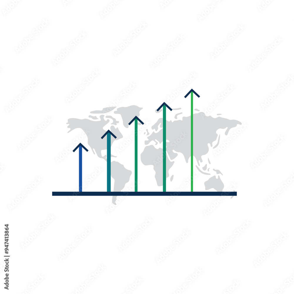 Fototapeta premium Growth - line vector icon set. Pixel perfect. Editable stroke.