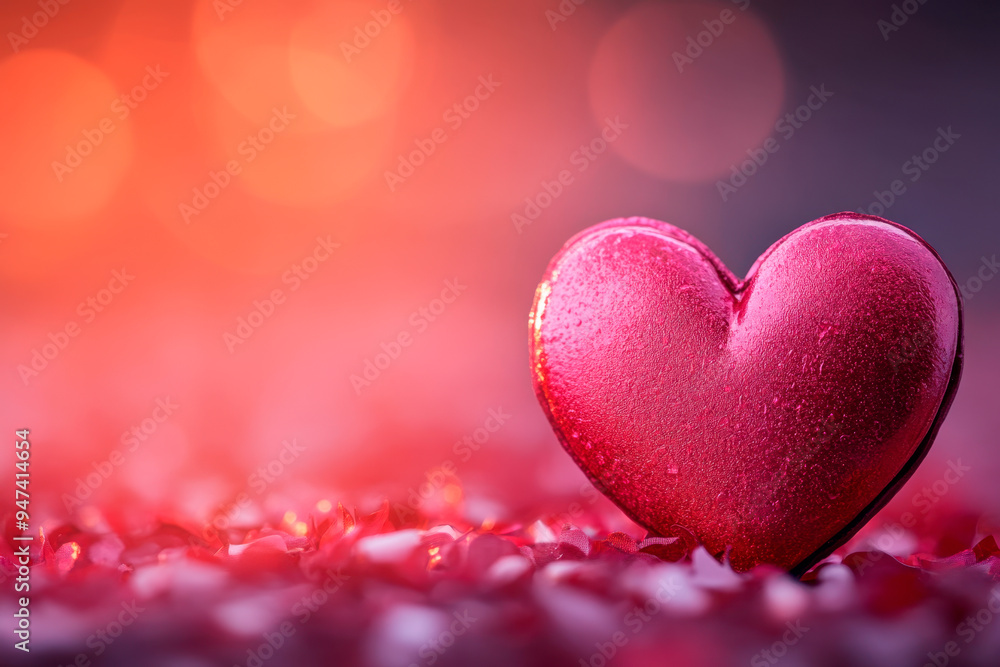 Valentines Day background with red heart Valentines Day background with red heart