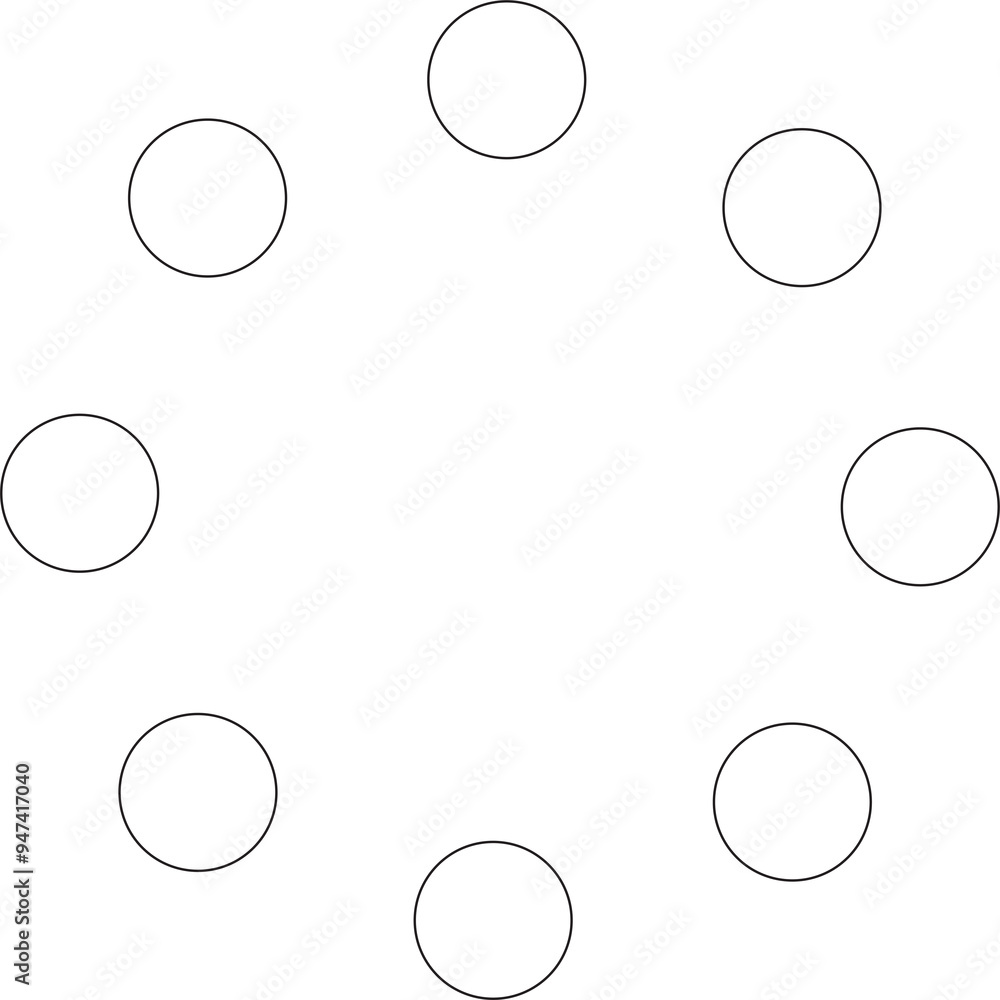Dotted line circular round frame, symbol, icon Dotted line circular round frame, symbol, icon