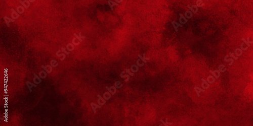 Red grunge textured wall background. Red powder explosion cloud on black background.Beautiful stylist modern red texture background with smoke,dark slate background toned classic red color.
