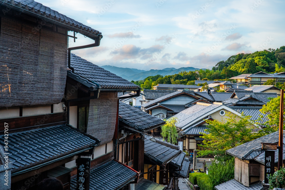 Hokan-ji Temple, Yasaka Pagoda, in Ninenzaka street, in Kyoto, Japan