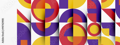 Modern geometrical abstract background - circles. Business or technology presentation design