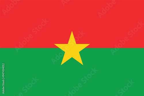 National Flag of Burkina Faso vector design