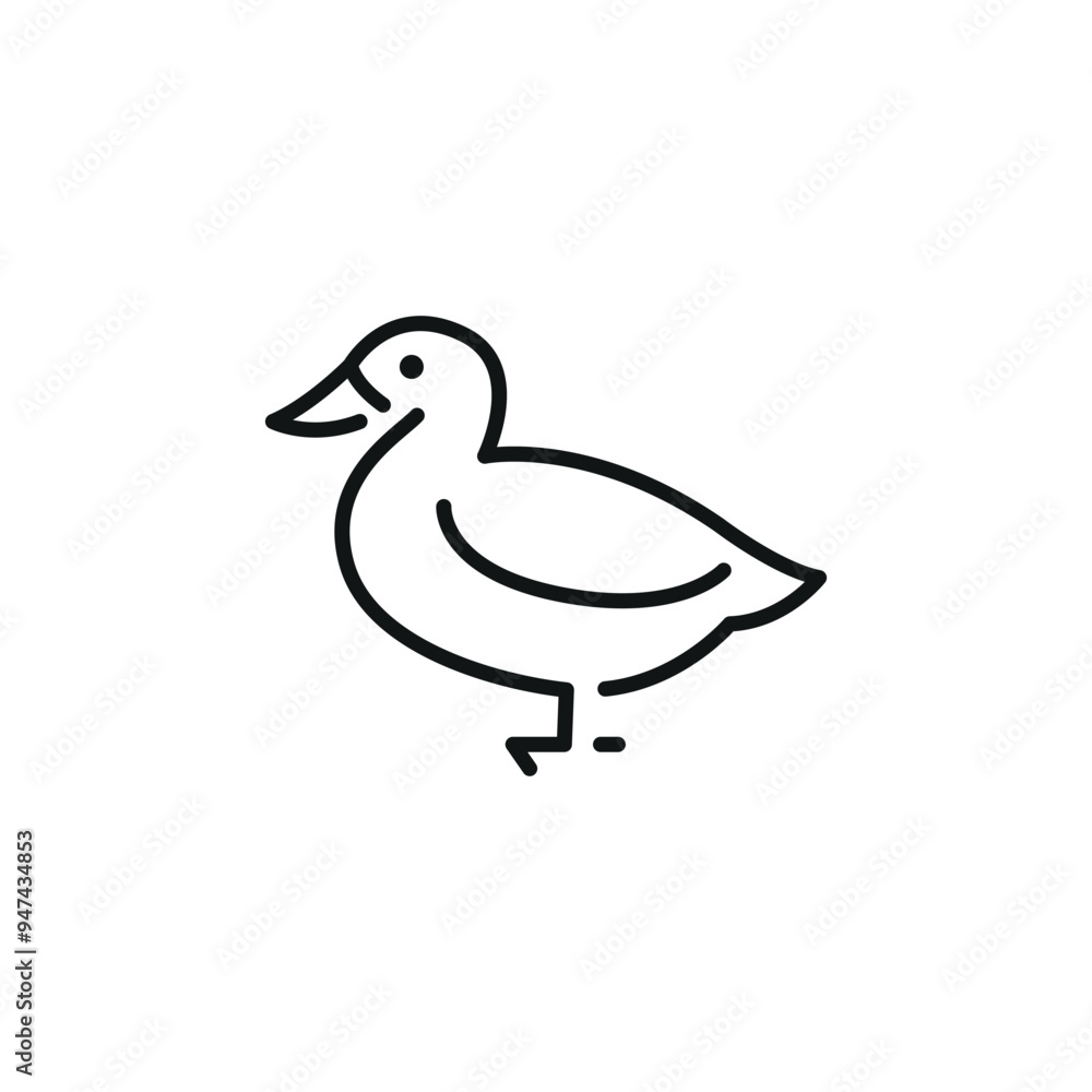 Duck icon. Represents a duck, commonly found in water-rich environments and known for its distinctive quacking. Used in contexts related to wildlife, nature, agriculture. Vector illustration Duck icon. Represents a duck, commonly found in water-rich environments and known for its distinctive quacking. Used in contexts related to wildlife, nature, agriculture. Vector illustration