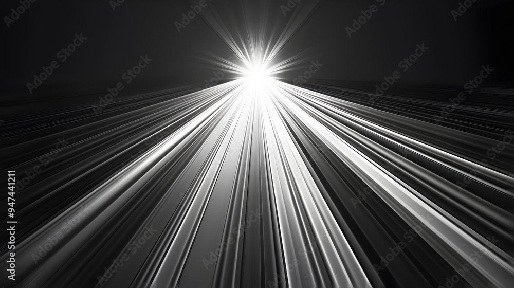 Radiant Beams of Light Illuminating a Minimalist Black Background Radiant Beams of Light Illuminating a Minimalist Black Background