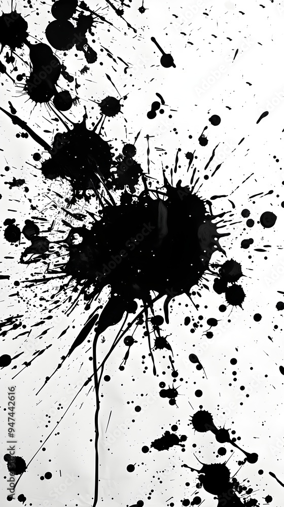 Dramatic Monochrome Splatter Paint Textures and Abstract Background Dramatic Monochrome Splatter Paint Textures and Abstract Background