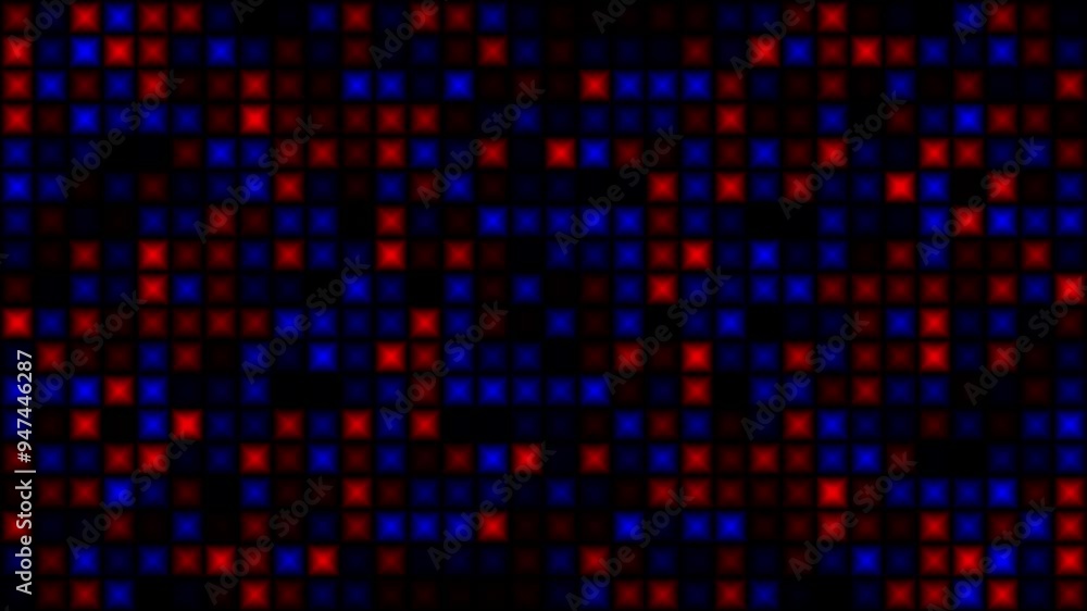 Abstract red and blue square shape light pattern digital background Abstract red and blue square shape light pattern digital background