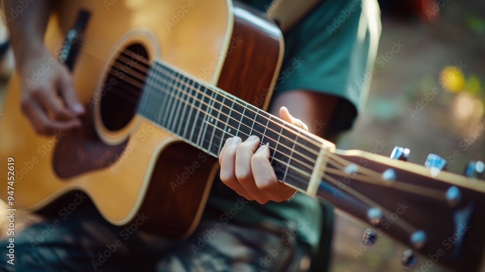 Acoustic Guitar Close-up Acoustic Guitar Close-up