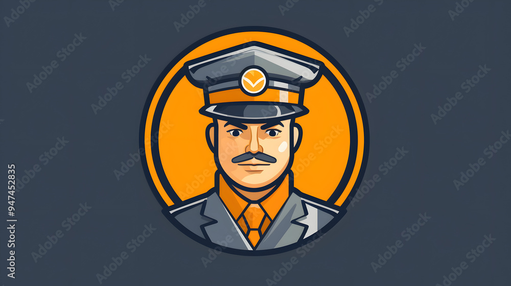 Train Driver Illustration Logo Train Driver Illustration Logo
