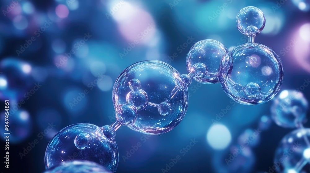 Molecular structures intertwined with bubbles, symbolizing the ethereal beauty of science. Molecular structures intertwined with bubbles, symbolizing the ethereal beauty of science.