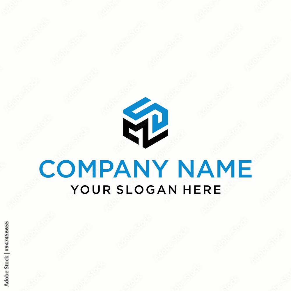 MS letter logo in the form of hexagons and cube logos with letter designs for corporate identity MS letter logo in the form of hexagons and cube logos with letter designs for corporate identity