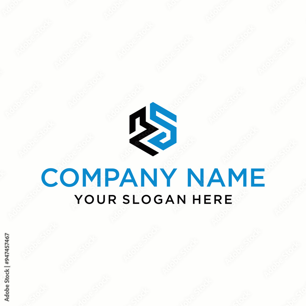 MS letter logo in the form of hexagons and cube logos with letter designs for corporate identity MS letter logo in the form of hexagons and cube logos with letter designs for corporate identity