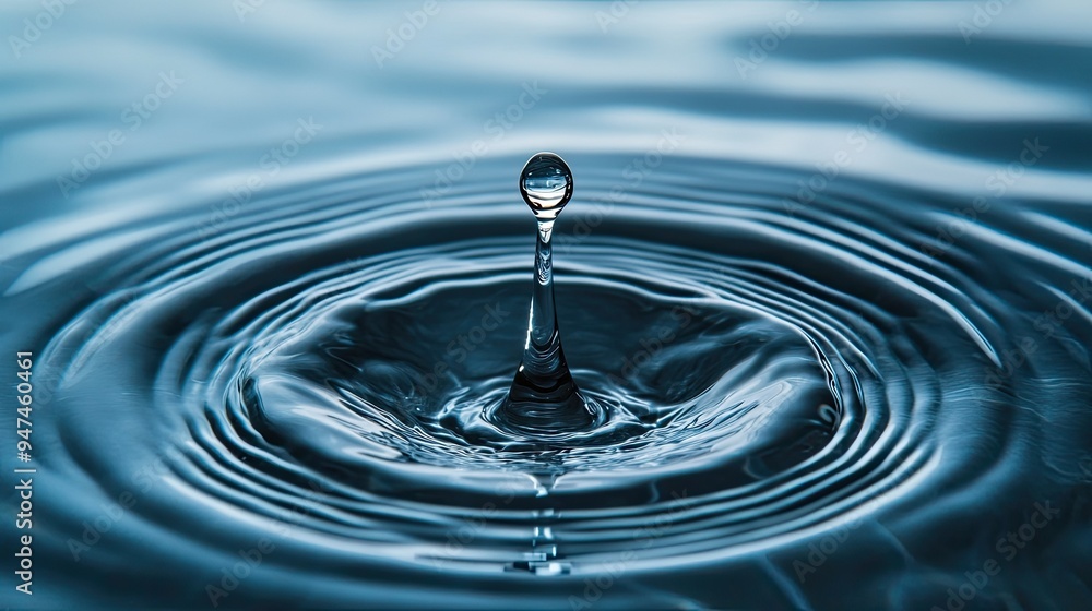 The ripple effect from a single drop of water, captured in a moment of tranquility and precision. The ripple effect from a single drop of water, captured in a moment of tranquility and precision.