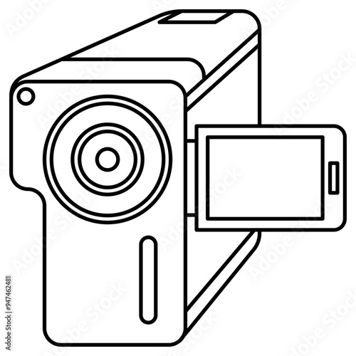 camera line icon