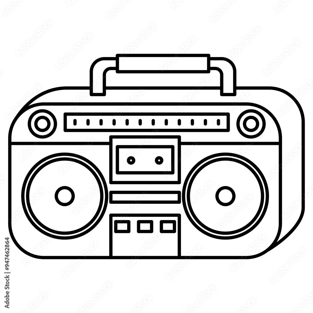 Fototapeta premium stereo line icon