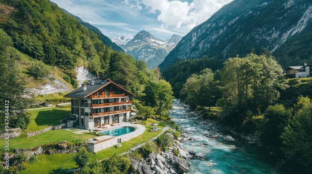 Alpine Chalet with Swimming Pool and Mountain River Alpine Chalet with Swimming Pool and Mountain River