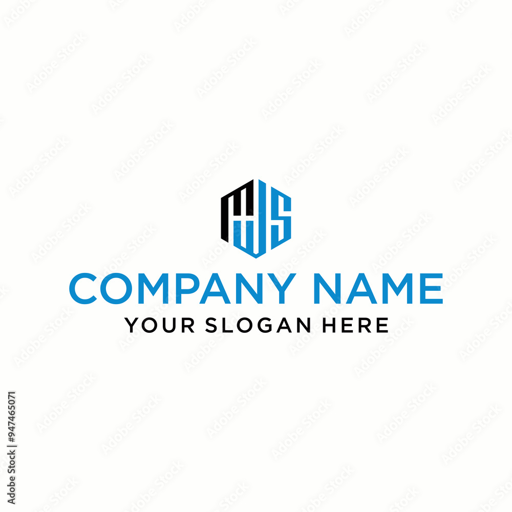 MWS letter logo in the form of hexagons and cube logos with letter designs for corporate identity MWS letter logo in the form of hexagons and cube logos with letter designs for corporate identity