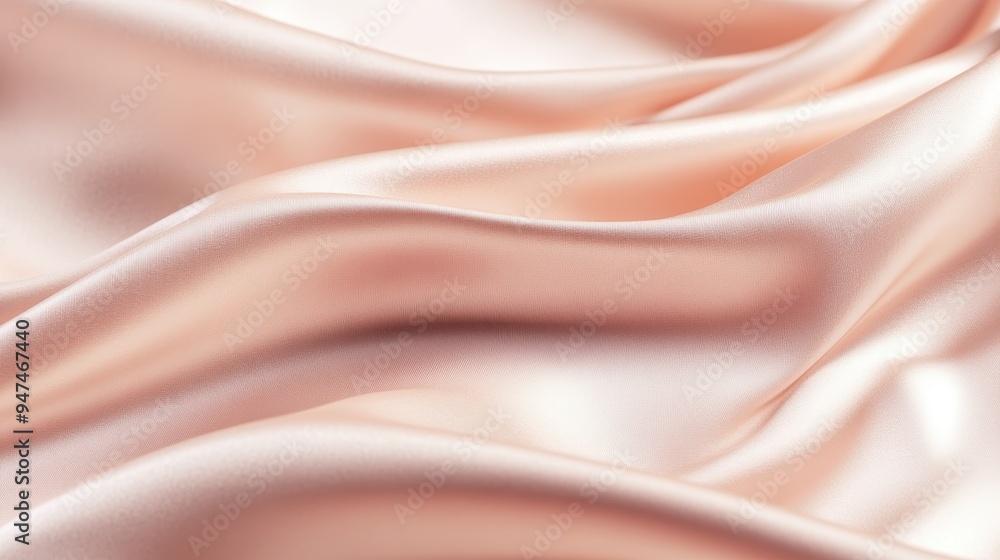 Closeup of rippled pink satin fabric texture background. Luxurious background design
Closeup of rippled pink satin fabric texture background. Luxurious background design