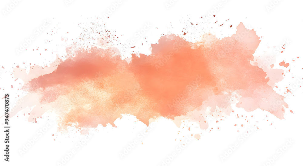 Watercolor Splash in Peach-Toned Hues on a White Background, Creating a Soft and Elegant Artistic Design, Perfect for Illustrating Concepts of Creativity, Modern Art, and Minimalist Aesthetics, Ideal Watercolor Splash in Peach-Toned Hues on a White Background, Creating a Soft and Elegant Artistic Design, Perfect for Illustrating Concepts of Creativity, Modern Art, and Minimalist Aesthetics, Ideal