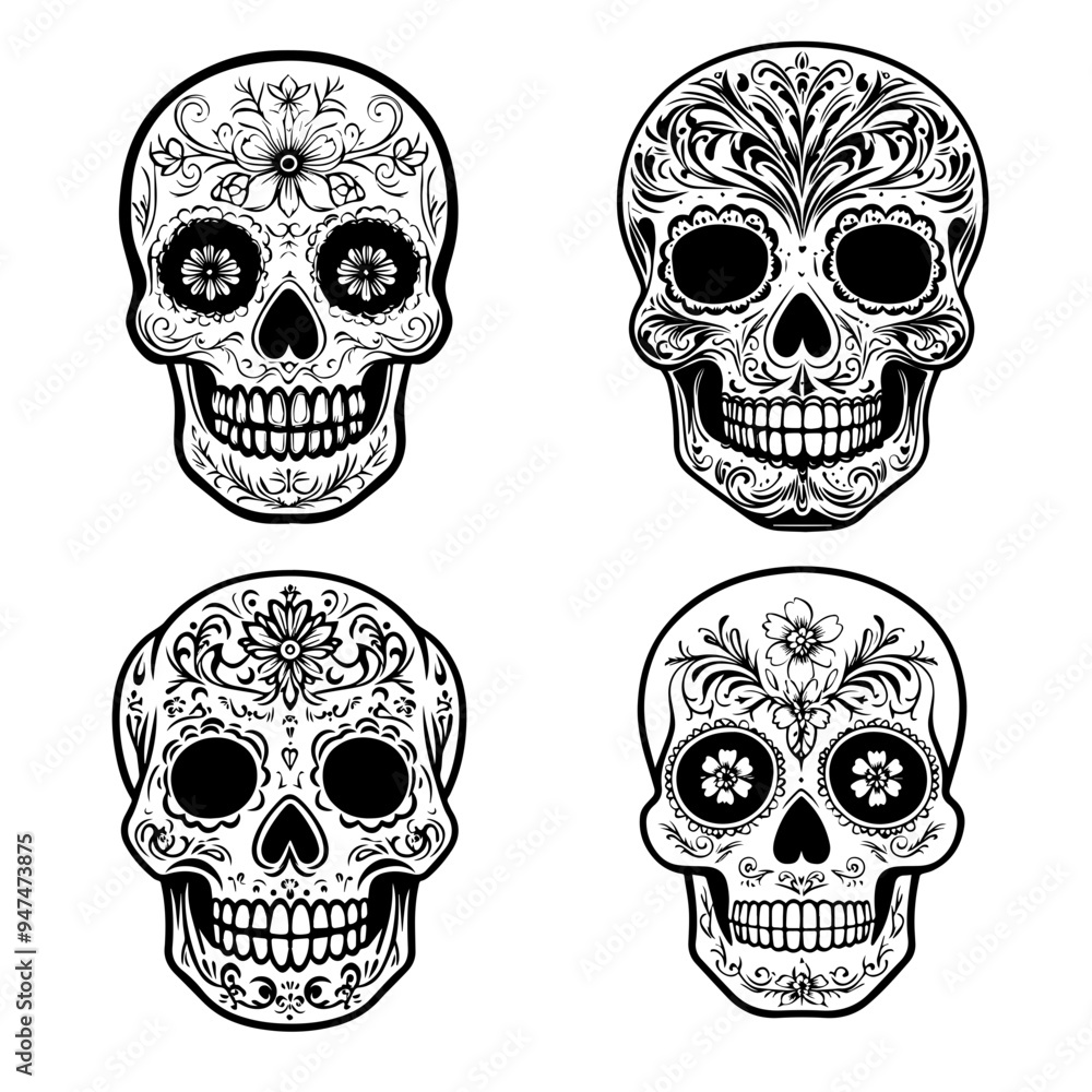 day of the dead, vector illustration black and white icon day of the dead day of the dead, vector illustration black and white icon day of the dead
