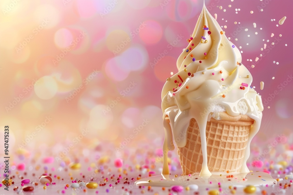 Melting Ice Cream Splash, Icecream Melt, Flow Dripping Yogurt, Melting Ice Cream Melting Ice Cream Splash, Icecream Melt, Flow Dripping Yogurt, Melting Ice Cream