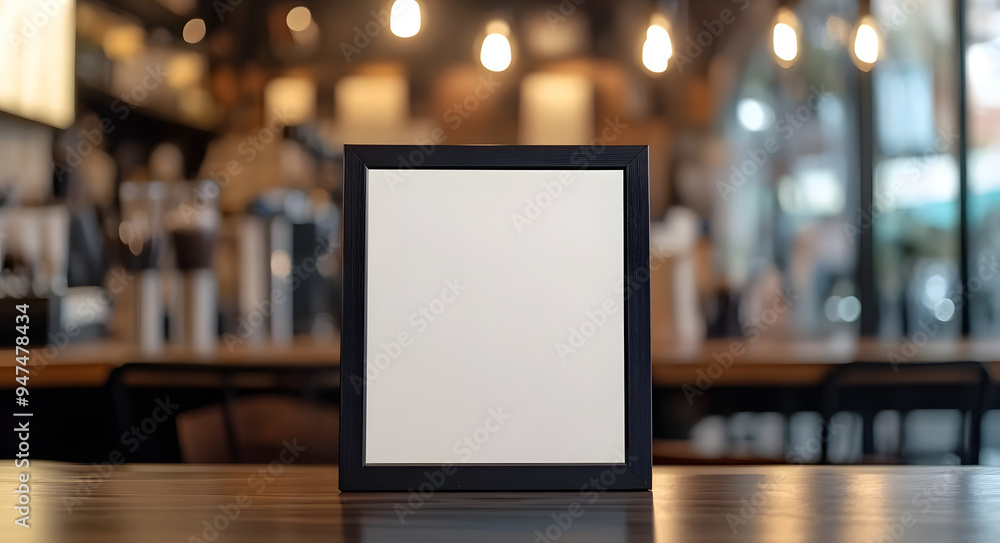 A Close-Up Shot of an Empty Black Frame on the Table, Showcasing the Simplicity and Versatility of a Classic Frame, Ideal for Displaying Photographs, Artwork, or Customizable Content, Perfect for Grap A Close-Up Shot of an Empty Black Frame on the Table, Showcasing the Simplicity and Versatility of a Classic Frame, Ideal for Displaying Photographs, Artwork, or Customizable Content, Perfect for Grap
