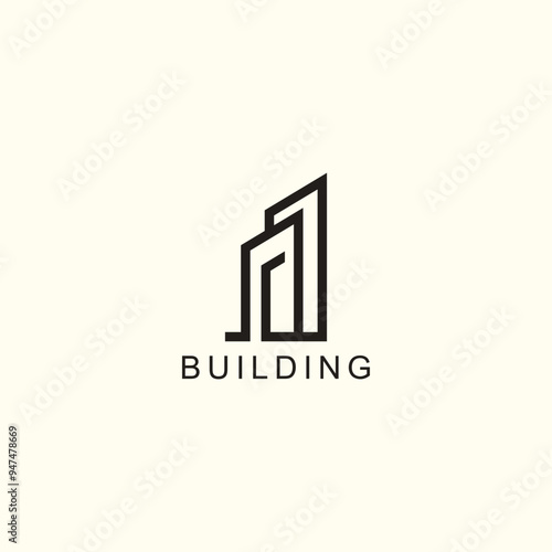 Building logo design element vector idea with creative simple idea, apartment, real estate, lorem, house, architecture