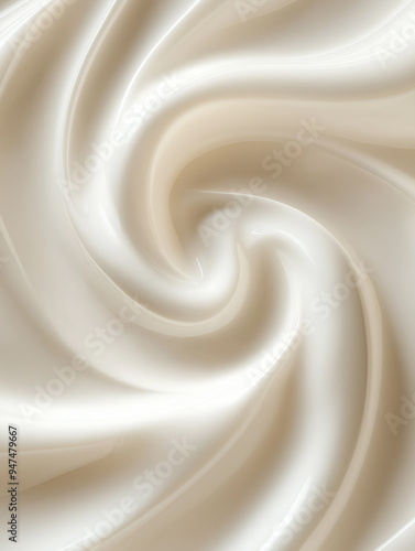A high quality organic shape of milk and coffee swirls intertwining in a harmonious dance