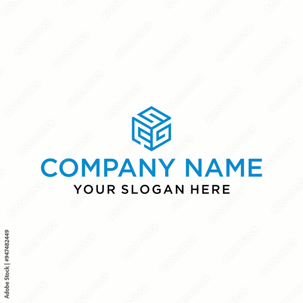 SCG letter logo in the form of hexagons and cube logos with letter designs for corporate identity SCG letter logo in the form of hexagons and cube logos with letter designs for corporate identity