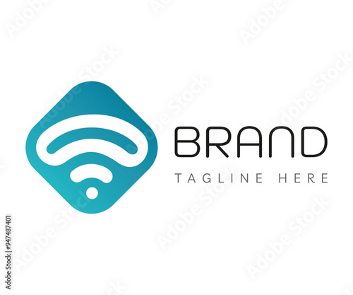 Wi-fi logo icon design template elements. Usable for Branding and Business Logos.