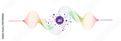 Image created with icon related to the concept of artificial intelligence	