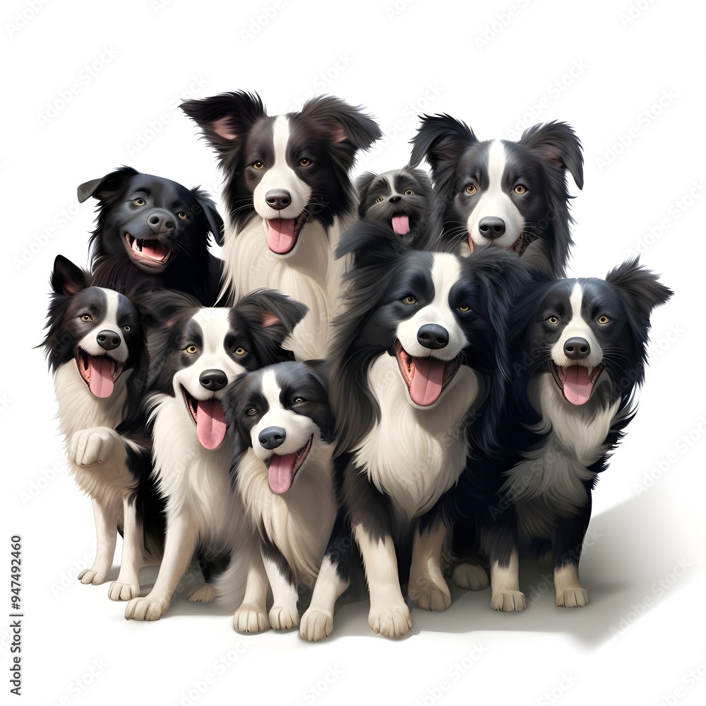 A Group of Dogs Sitting Next to Each Other A Group of Dogs Sitting Next to Each Other