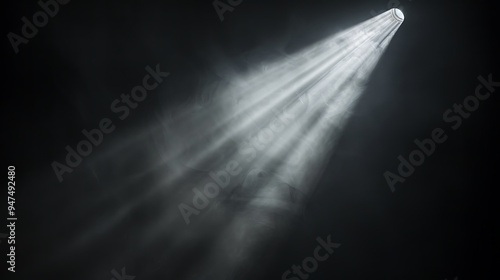 Spotlight Beam in Darkness