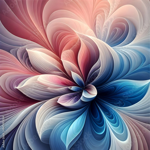 Dynamic Floral Abstract Background Design, AI generated