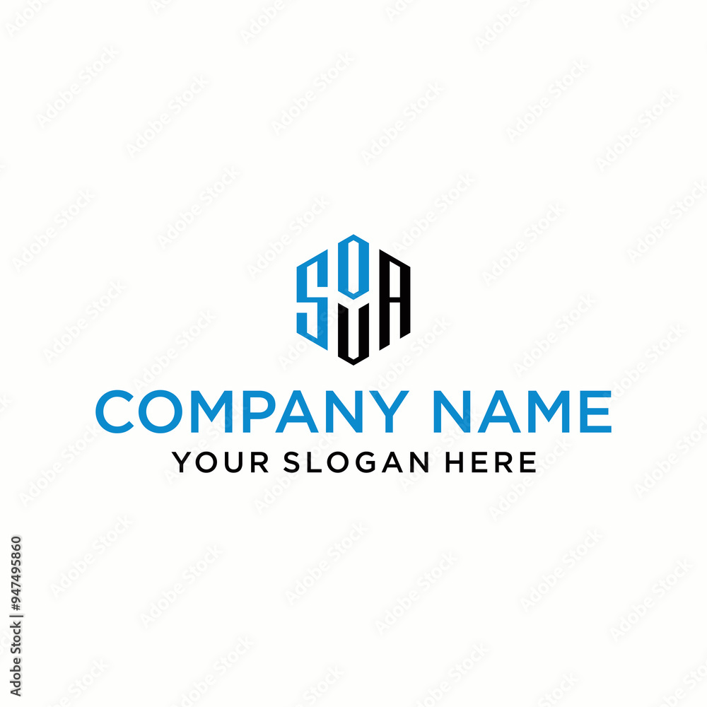SOVA letter logo in the form of hexagons and cube logos with letter designs for corporate identity SOVA letter logo in the form of hexagons and cube logos with letter designs for corporate identity