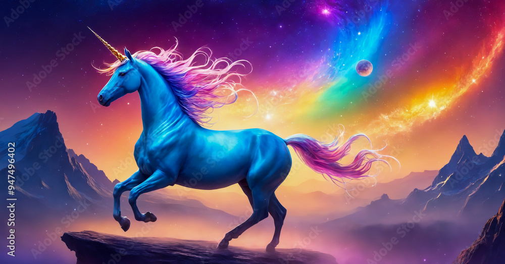 A stunning digital artwork captures the grace of a unicorn amidst a surreal landscape, perfect for lovers of fantasy and futuristic aesthetics. A stunning digital artwork captures the grace of a unicorn amidst a surreal landscape, perfect for lovers of fantasy and futuristic aesthetics.