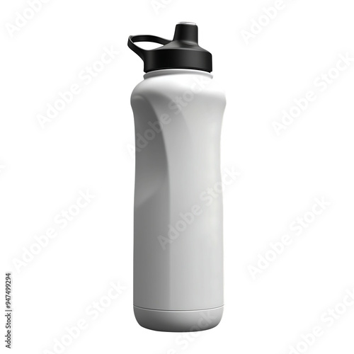 Blank white plastic sport water sport bottle