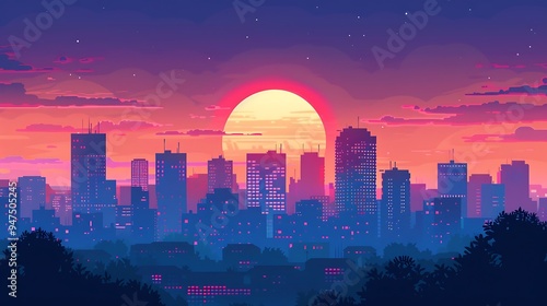 Sunset Cityscape