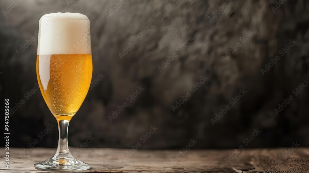 Blonde beer from Belgium in a tall glass, blonde beer, Belgium, tall Blonde beer from Belgium in a tall glass, blonde beer, Belgium, tall