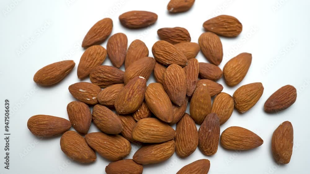 Fresh wood nuts rotated view white background Fresh wood nuts rotated view white background